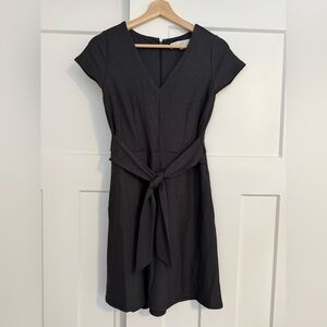 LOFT Charcoal Grey Fit Flare Dress